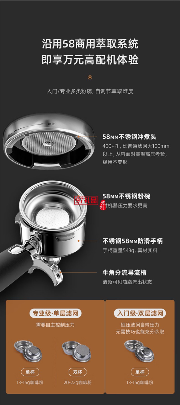 東菱意式濃縮研磨一體咖啡機 商用專業意式半自動家用咖啡機蒸汽打奶泡 雙