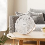 西佑西佑SIUU臺吊壁掛多用蓄電款USB電風扇 白色