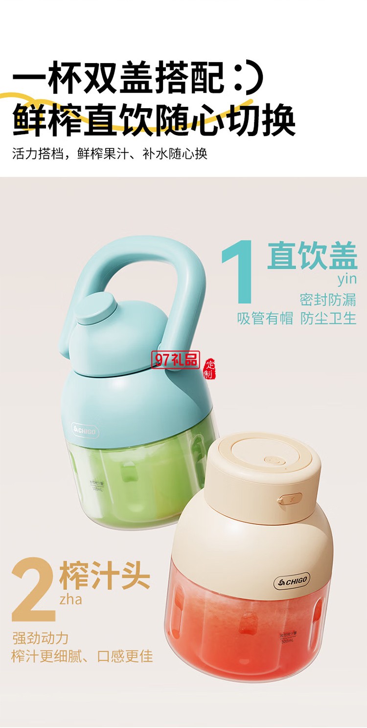 志高榨汁杯 家用便攜小型榨汁機 戶外隨行碎冰果汁杯