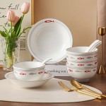 豪愛佳高溫釉下彩餐具套裝魚你一起10件套