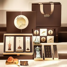 青瓷疊月宋塔精致高檔中秋禮盒