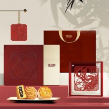 花鳥映月細(xì)紋刻紙中秋新款月餅禮盒裝企業(yè)團(tuán)購定制logo商務(wù)伴手禮