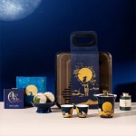 中秋桂月團圓?國風陶瓷茶具套裝 手繪玉兔品茗杯壺 送禮盒裝