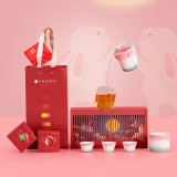 桂香盈壺彩釉中秋茶具禮盒月滿團圓圖案 陶瓷壺杯套裝 送長輩禮品裝