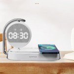 蘇浦瑞茲時鐘顯示+三組鬧鐘設置15W無線快充小夜燈